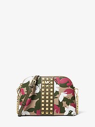 Large Butterfly Camo Leather Dome Crossbody - OLIVE COMBO - 32S9GF5C3Y