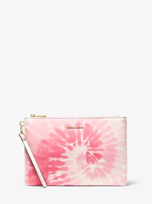 Grande pochette zippée tie and dye - SHELL PINK - Michael Kors