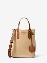 Sinclair Extra-Small Color-Block Pebbled Leather Crossbody Bag  - CAMEL COMBO - 32T1G5SC0T