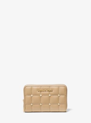positur Kontinent Grønthandler Michael Kors Small Studded Quilted Wallet In Brown | ModeSens