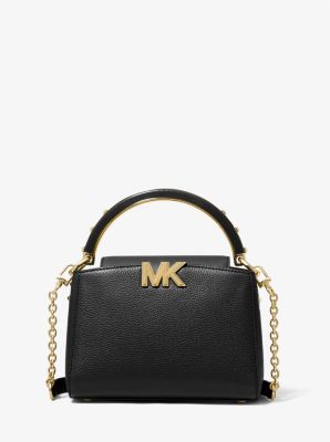 MK Karlie Small Pebbled Leather Crossbody Bag - Black - Michael Kors