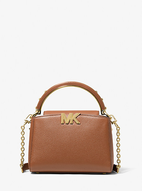 MK Karlie Small Pebbled Leather Crossbody Bag - Luggage Brown - Michael Kors