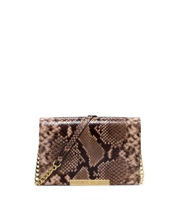 Lana Embossed-Leather Clutch by Michael Kors