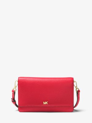 Sac à bandoulière convertible en cuir grainé - ROUGE VIF(ROUGE) - Michael Kors