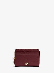 Small Pebbled Leather Wallet - OXBLOOD - 32T8GF6Z1L