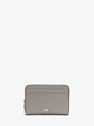 Small Pebbled Leather Wallet - PEARL GREY - 32T8SF6Z1L