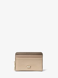 Small Color-Block Pebbled Leather Wallet - OAT/TRF/MSHR - 32T8TF6Z2T