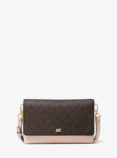 Sac à bandoulière convertible en cuir à logo - BRUN/ROSE DOUX(MARRON) - Michael Kors