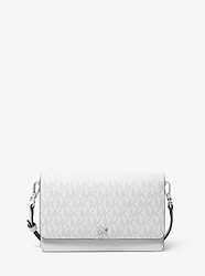 Pebbled Leather and Logo Convertible Crossbody Bag - BRIGHT WHT - 32T9SF5C0L