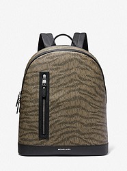 Hudson Slim Animal Print Logo Backpack - OLIVE COMBO - 33F2LHDB2U
