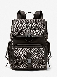 Hudson Logo Jacquard Backpack - BLACK/LIGHT CREAM - 33F2LHDB5O