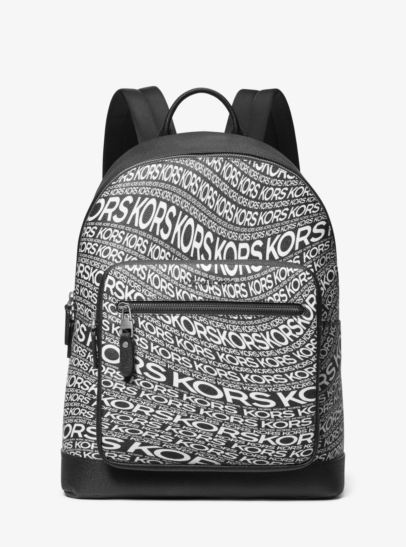 MK Hudson Graphic Logo Backpack - Blk/wht Mlti - Michael Kors