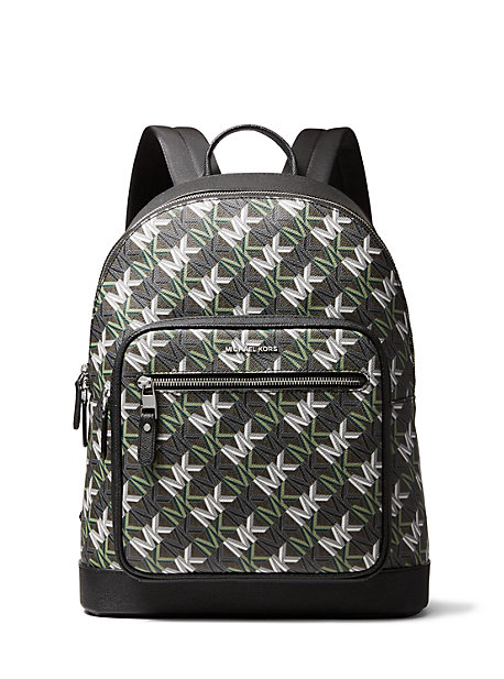 MK Hudson Graphic Logo Backpack - Olive Combo - Michael Kors