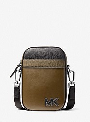 Hudson Color-Block Leather Smartphone Crossbody Bag - OLIVE - 33H1LHDC1L