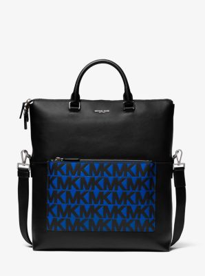Cabas Greyson en cuir à logo - BLK/ATLA BLU - Michael Kors