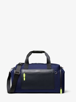 Sac de sport Brooklyn en nylon - NAVY/NEONYEL - Michael Kors