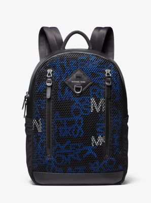 Sac à dos Brooklyn en mélange de matières avec logo - NOIR/BLANC(NOIR) - Michael Kors