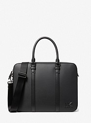 Hudson Textured Leather Briefcase - BLACK - 33S2MHDA6T
