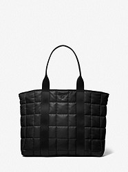 Brooklyn Quilted Recycled Polyester Tote Bag - BLACK - 33S2TBKT3U