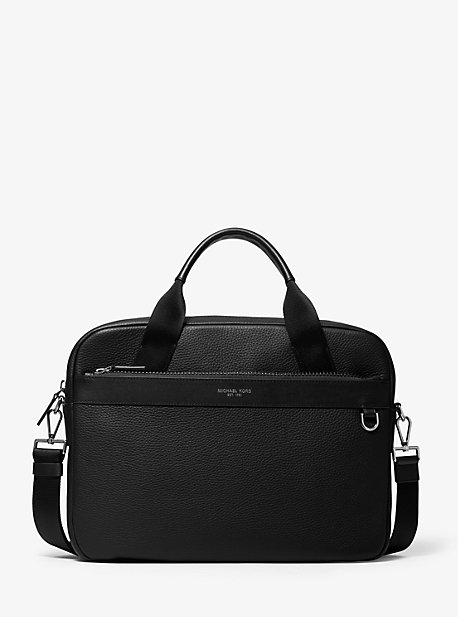 Porte-documents Greyson fin en cuir grainé - NOIR(NOIR) - Michael Kors