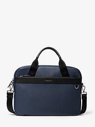 Greyson Slim Pebbled Leather Briefcase - NAVY - 33S9MGYA2L