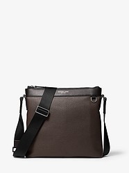 Greyson Pebbled Leather Messenger Bag - BROWN - 33S9MGYC1L