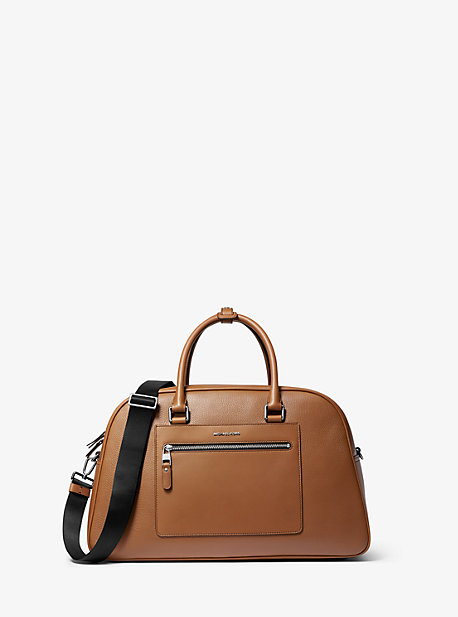 MK Hudson Pebbled Leather Bag - Luggage Brown - Michael Kors