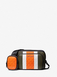 Hudson Leather and Logo Camera Bag with Pouch - DAY GLO ORANGE - 33U2LHDC0L