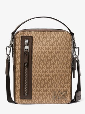 Michael Kors Hudson Logo Flight Bag In Brown ModeSens