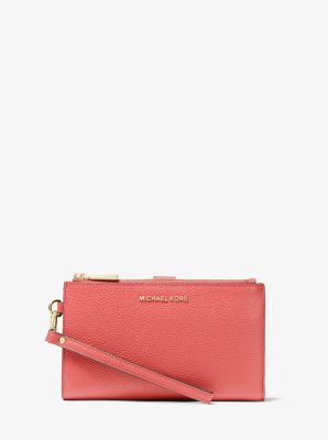 Portefeuille Adele en cuir grainé pour smartphone - PAMPLEMOUSSE ROSE(ROSE) - Michael Kors
