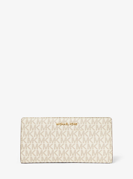 Grand portefeuille fin à logo - VANILLE/NOISETTE(NATUREL) - Michael Kors