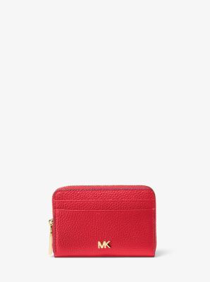 Petit portefeuille en cuir grainé - ROUGE VIF(ROUGE) - Michael Kors