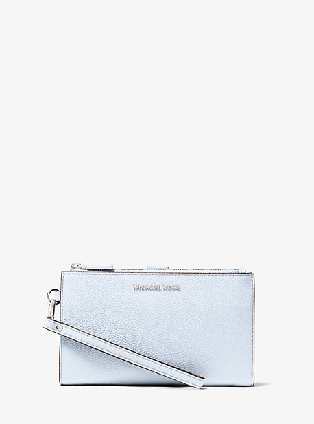 MK Adele Pebbled Leather Smartphone Wallet - Soft Sky - Michael Kors