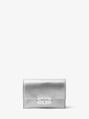 Petit portefeuille Cece en cuir métallisé - ARGENT(ARGENT) - Michael Kors