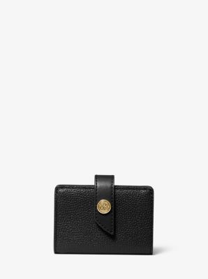Petit portefeuille en cuir grainé - NOIR(NOIR) - Michael Kors