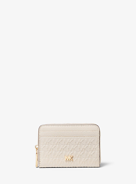Petit portefeuille en cuir à logo en relief - SABLE CLAIR(NATUREL) - Michael Kors