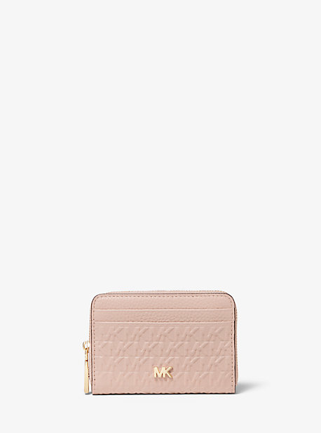 Petit portefeuille en cuir à logo en relief - ROSE DOUX(ROSE) - Michael Kors