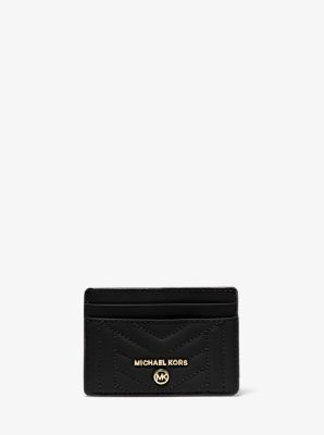 Porte-cartes en cuir matelassé - NOIR(NOIR) - Michael Kors
