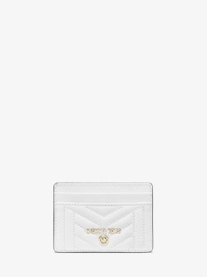 Porte-cartes en cuir matelassé - BLANC OPTIQUE(BLANC) - Michael Kors