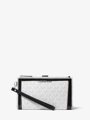 Portefeuille Adele pour smartphone avec logo et finitions coups de pinceau - BLANC COMBO(BLANC) - Mi