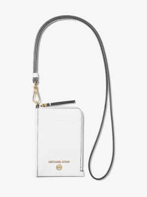 Petit étui Jet Set en cuir pour pièce didentité - BLANC OPTIQUE(BLANC) - Michael Kors