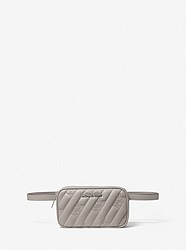 Rose Logo Quilted Belt Bag - PEARL GREY - 35F0SXON1U