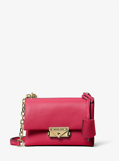 Michael Kors Cece Small Faux Leather Shoulder Bag In Pink