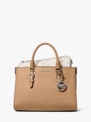 Michael Kors Charlotte Medium 2-in-1 Saffiano Leather and Logo
