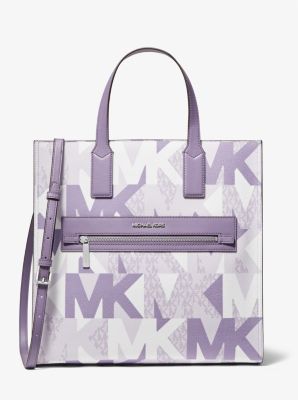 Michael Kors Kenly Large Logo Tote Bag In Purple