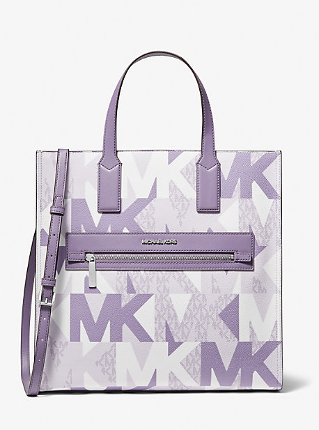 Michael Kors Kenly Large Logo Tote Bag In Purple