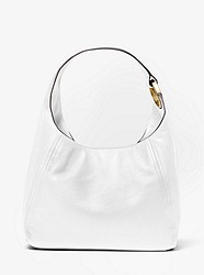 Fulton Large Pebbled Leather Shoulder Bag  - OPTIC WHITE - 35S0GFTH3L