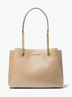 Grand sac porté épaule Teagan en cuir grainé - BISQUE(NATUREL) - Michael Kors