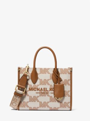 Michael Kors Mirella Small Powder Blush Canvas Shopper Crossbody