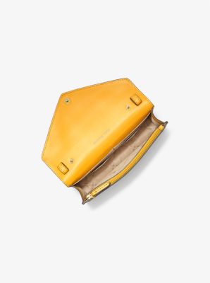 Small Saffiano Leather Envelope Crossbody Bag